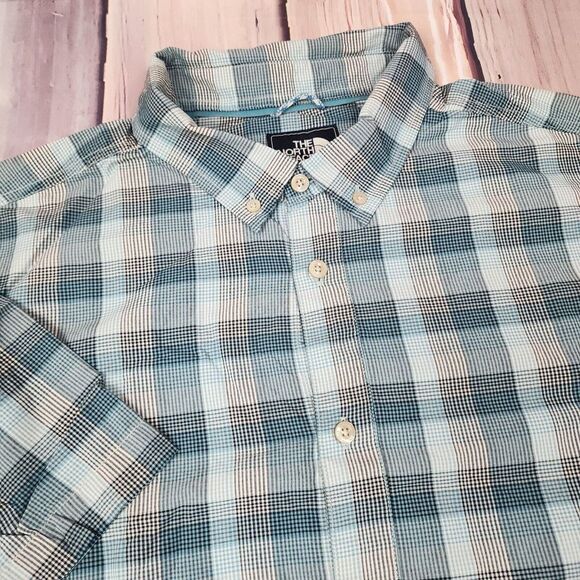 The North Face Other - The North Face Shirt Men's 2XL XXL Plaid Button Down Nylon Short Sleeve